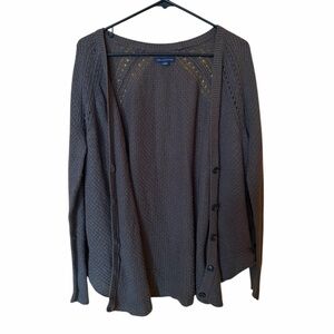 American Eagle Outfitters Green Knit Cardigan